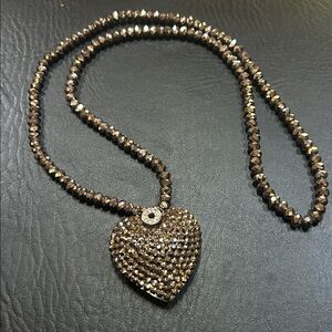 Sparkling Heart Pendant Necklace